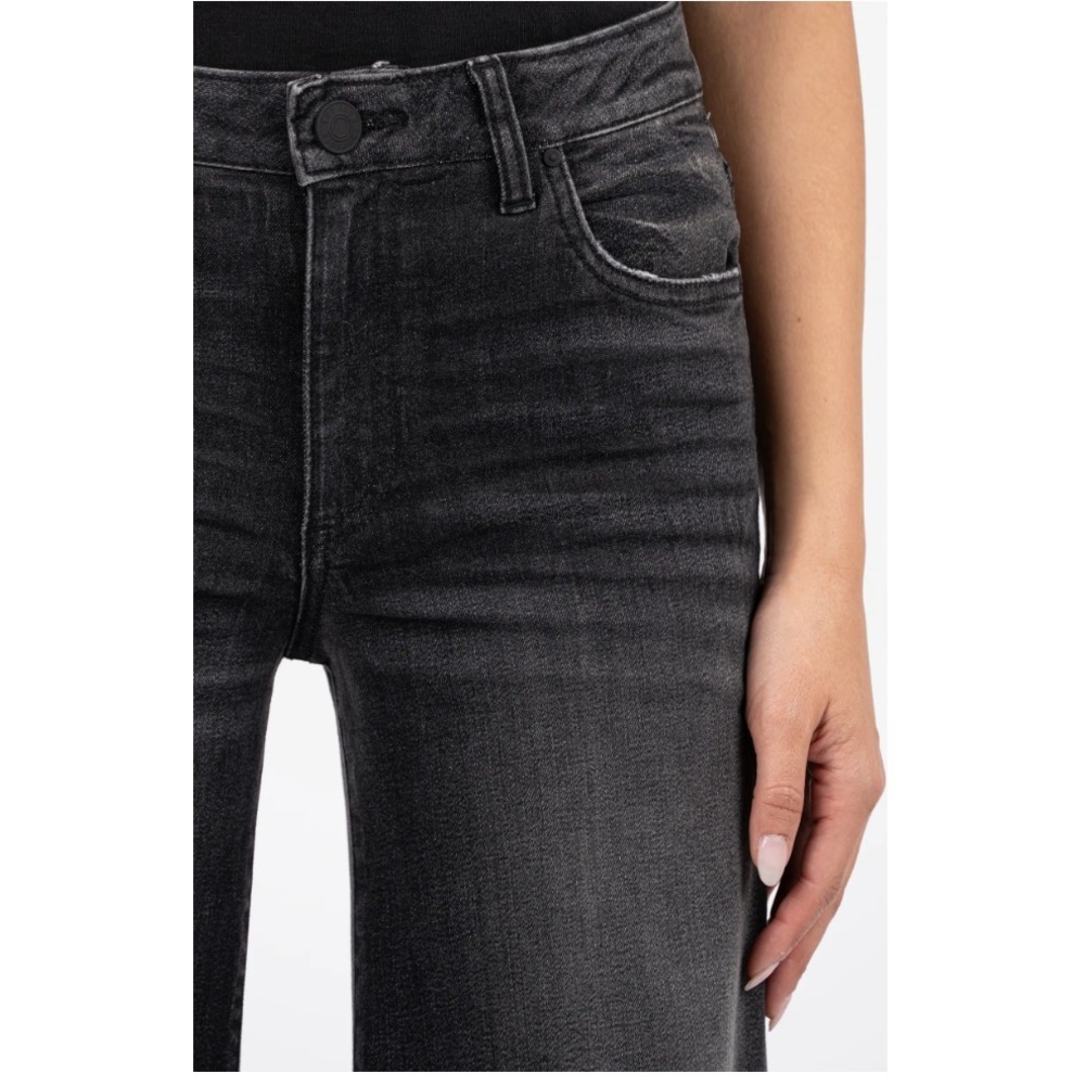 Kut From The Kloth High Rise Goldie Super Flare Jeans Size‎ 6 Black - Picture 4 of 9